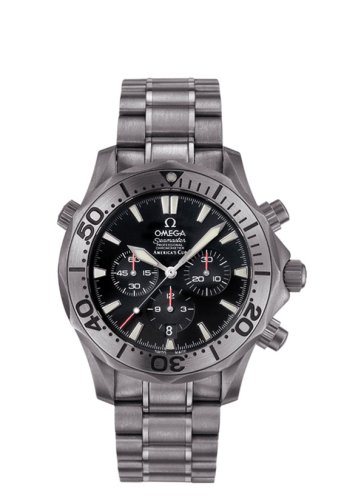 Omega Seamaster Diver 300M Automatic 41.5 Chronograph Titanium / Black / Bracelet / America’s Cup